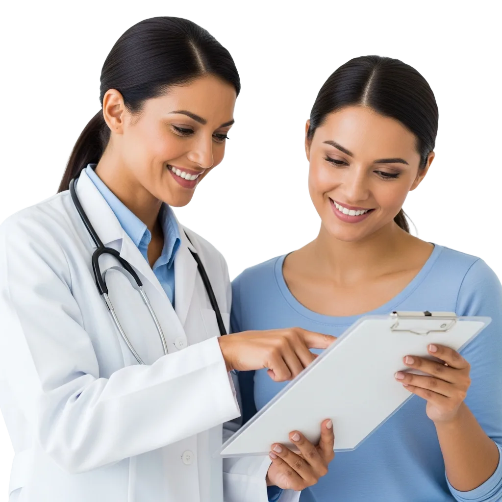 A doctor reviewing a care plan with a patient